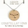 Lasercut wooden necklace / pendant constellations / zodiac sign - Lasercut wooden necklace / pendant constellations