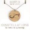 Lasergesneden houten ketting / hanger constellations / sterrenbeeld - Lasercut wooden necklace / pendant constellations