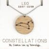 Lasercut wooden necklace / pendant constellations / zodiac sign - Lasercut wooden necklace / pendant constellations