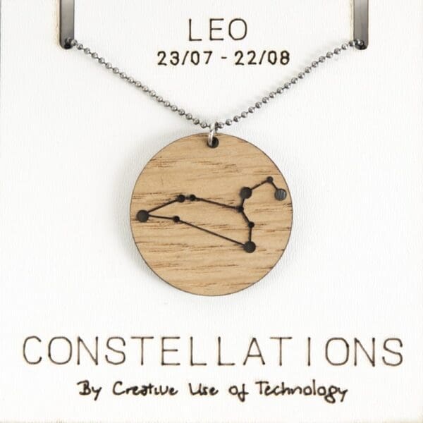 Lasergesneden houten ketting / hanger constellations / sterrenbeeld - Lasercut wooden necklace / pendant constellations