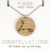 Lasergesneden houten ketting / hanger constellations / sterrenbeeld - Lasercut wooden necklace / pendant constellations