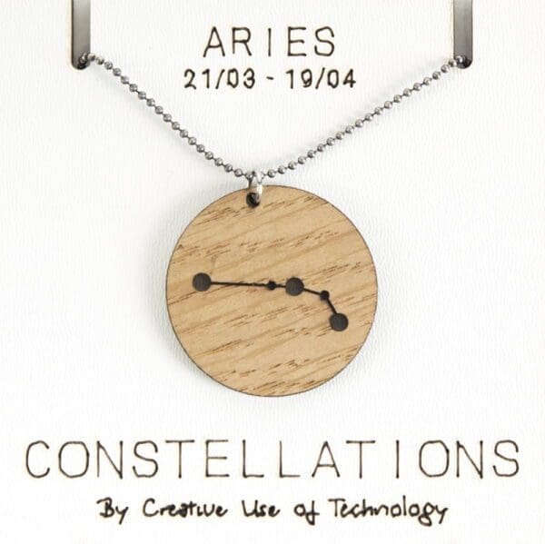 Lasergesneden houten ketting / hanger constellations / sterrenbeeld - Lasercut wooden necklace / pendant constellations