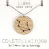 Lasercut wooden necklace / pendant constellations / zodiac sign - Lasercut wooden necklace / pendant constellations