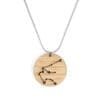 Lasercut wooden necklace / pendant constellations / zodiac sign - Lasercut wooden necklace / pendant constellations