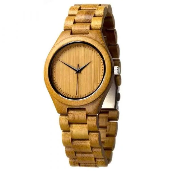 houten horloge andes bamboe