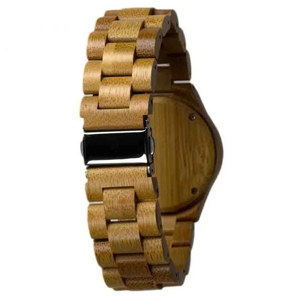 bamboe horloge met schakels