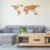 Wooden bamboo world map - Unique wall decoration for every interior