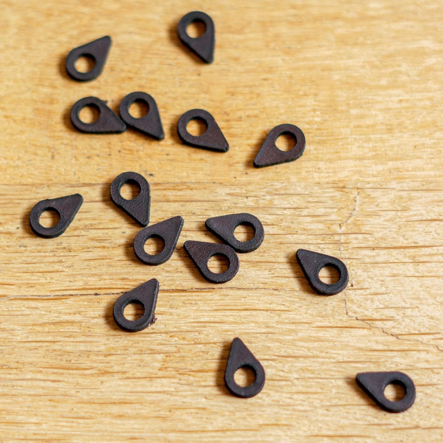 Plaatsmarkers / locatie markers Chocolate (leer, 15 stuks)
