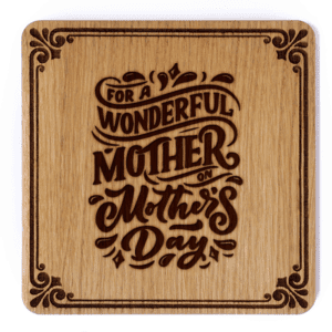 Wooden tile with text