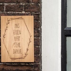 houten huisnummer voordeur