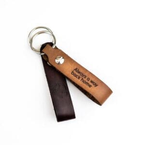 porte-clés personnalisé en cuir ou en bois - porte-clés avec nom ou logo