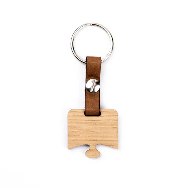 wooden keychain with name