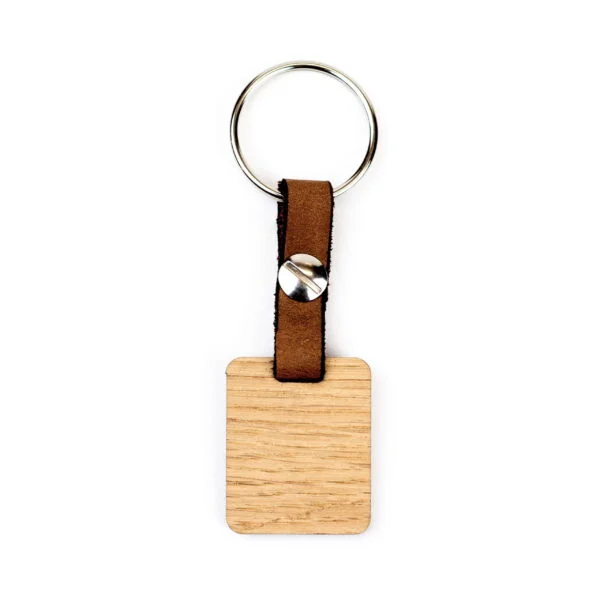 wooden keychain with name