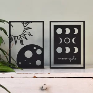 Floating Frames Houten lijstje transparant zon en maan
