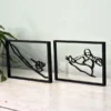 Moderne wanddecoratie voor wintersport – skiër in actie als kunstwerk